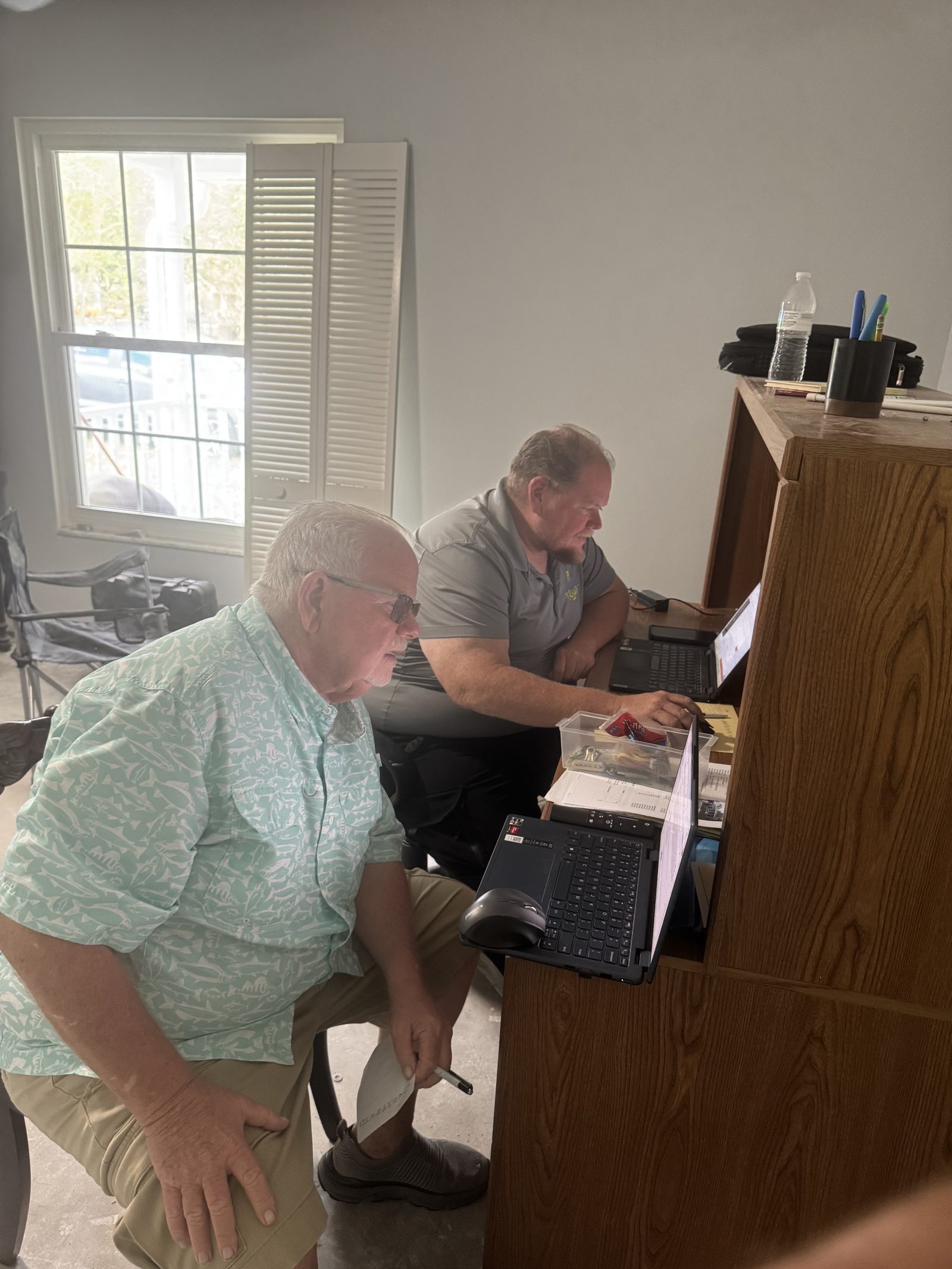 Going through closing paperwork with a seller